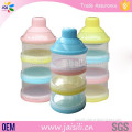 Three layer pp baby milk powder dispenser infant milk holder storage container